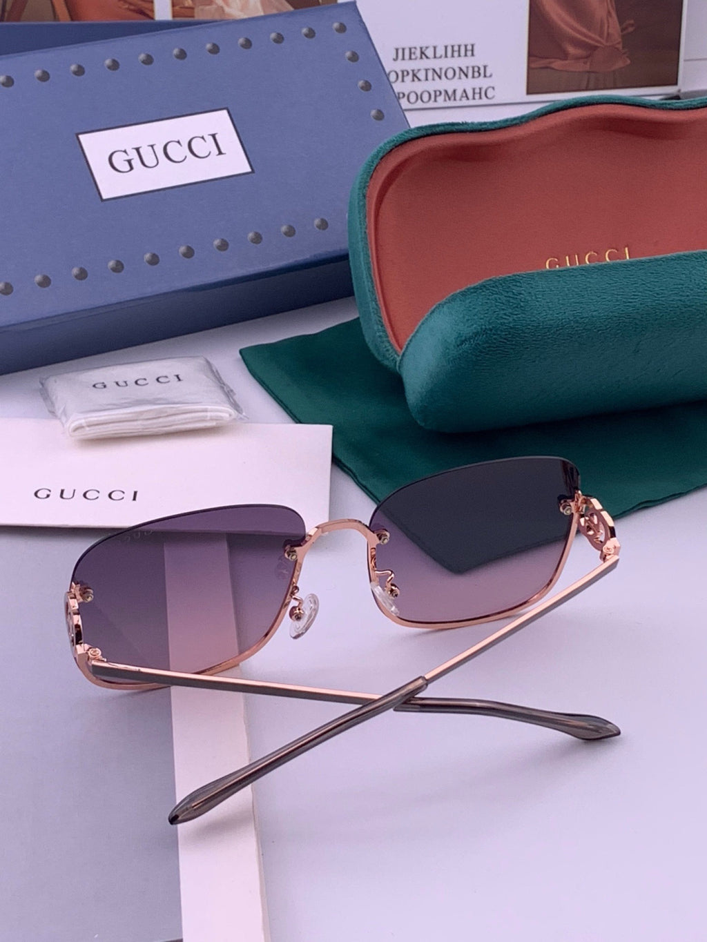 Gucci G6362 Round Black Lens Sunglasses for Men & Women - 382087 - detail image 7