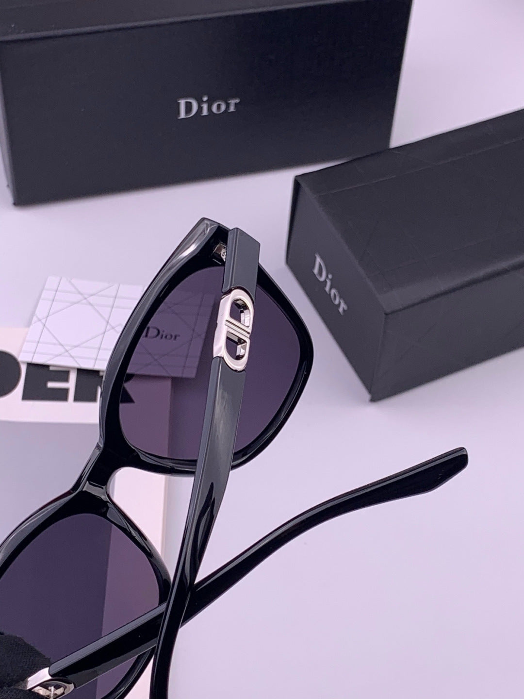 Dior CD67711 Polarized Square Black Lens Sunglasses for Women - 382416 - detail image 5