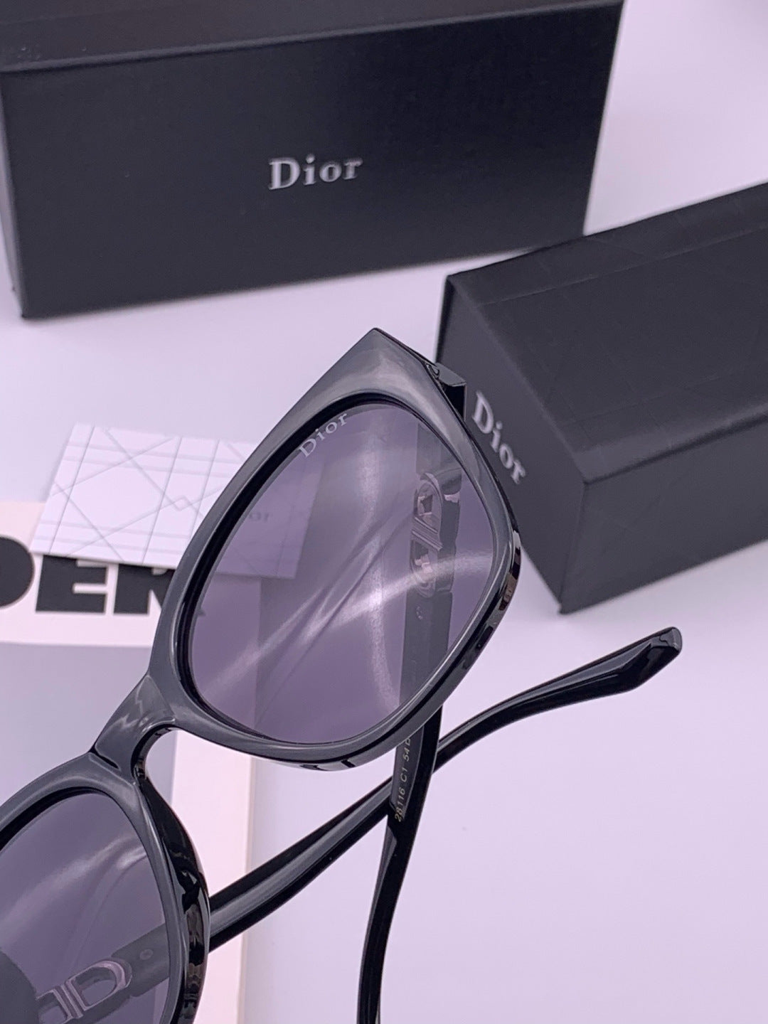 Dior CD67711 Polarized Square Black Lens Sunglasses for Women - 382416 - detail image 6