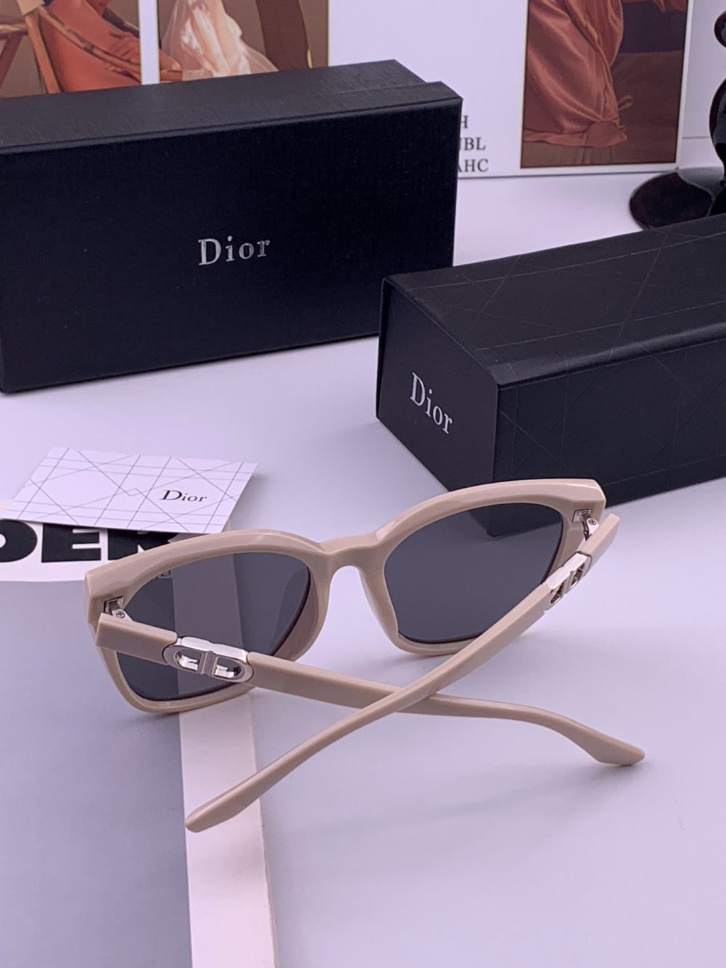 Dior CD67711 Polarized Square Gray Lens Sunglasses for Women - 382417 - detail image 7