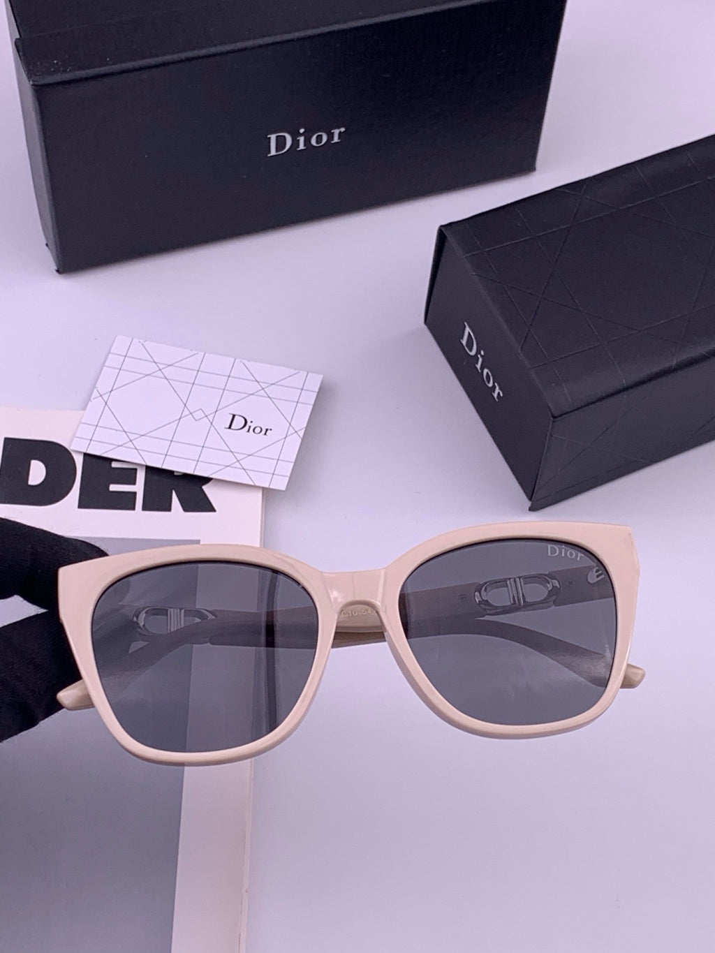 Dior CD67711 Polarized Square Gray Lens Sunglasses for Women - 382417
