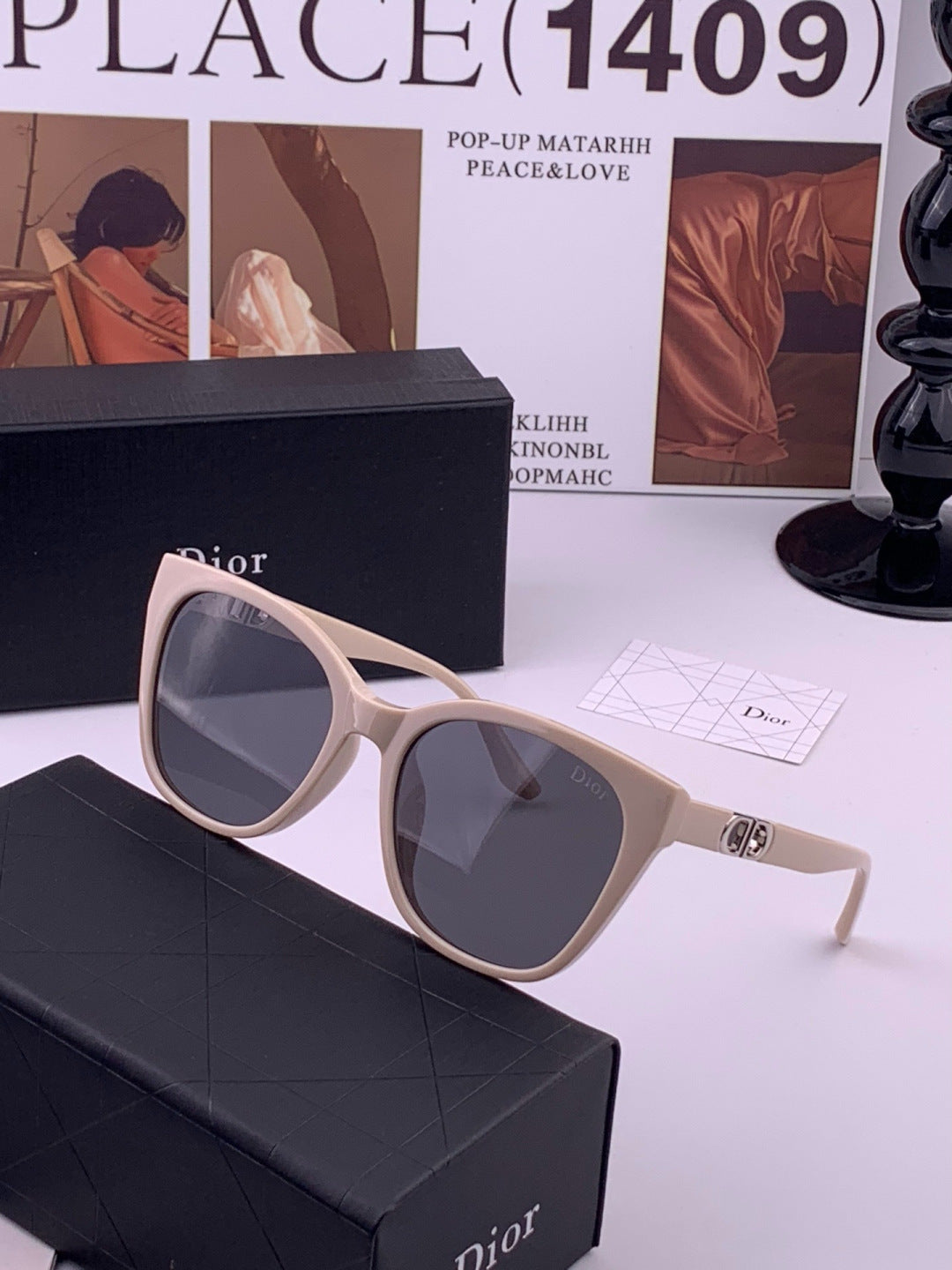 Dior CD67711 Polarized Square Gray Lens Sunglasses for Women - 382417 - detail image 2
