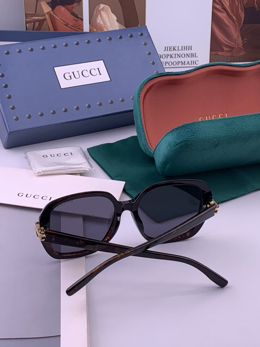 Gucci G2911 Polarized Square Red Lens Sunglasses for Women - 382091 - detail image 5