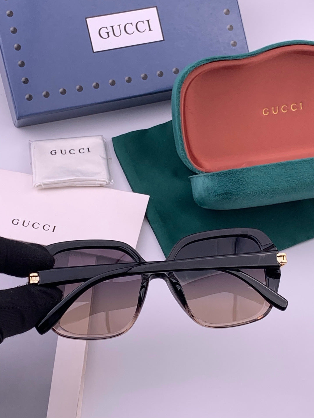 Gucci G2911 Polarized Square Red Lens Sunglasses for Women - 382092 - detail image 4