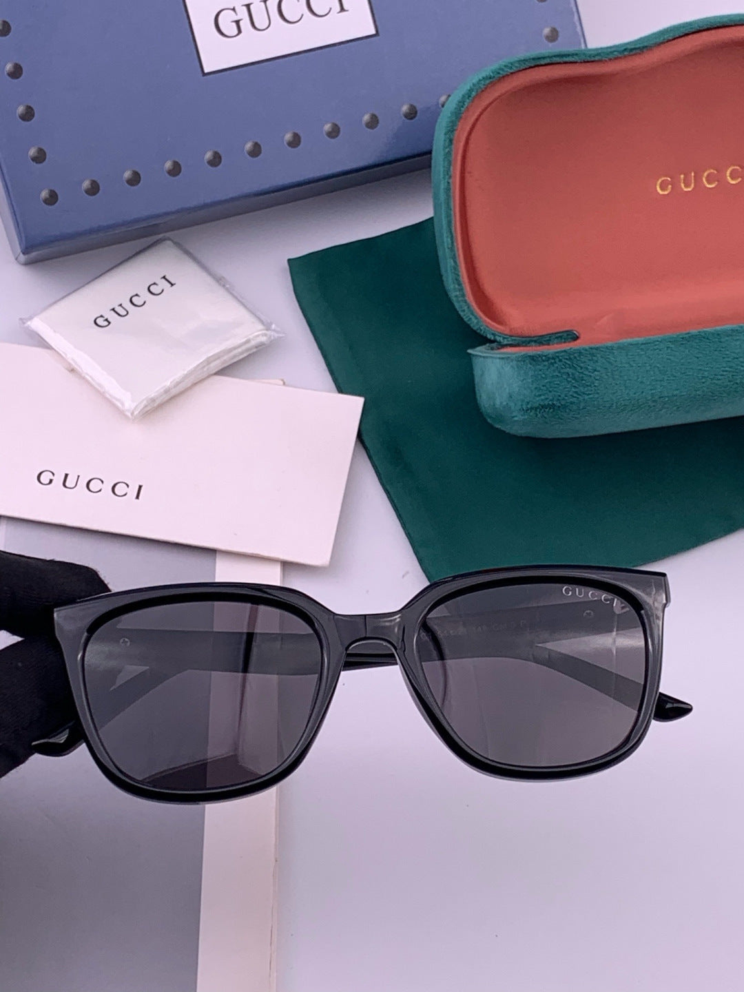 Gucci G57712 Polarized Square Gold Lens Sunglasses for Women - 382093