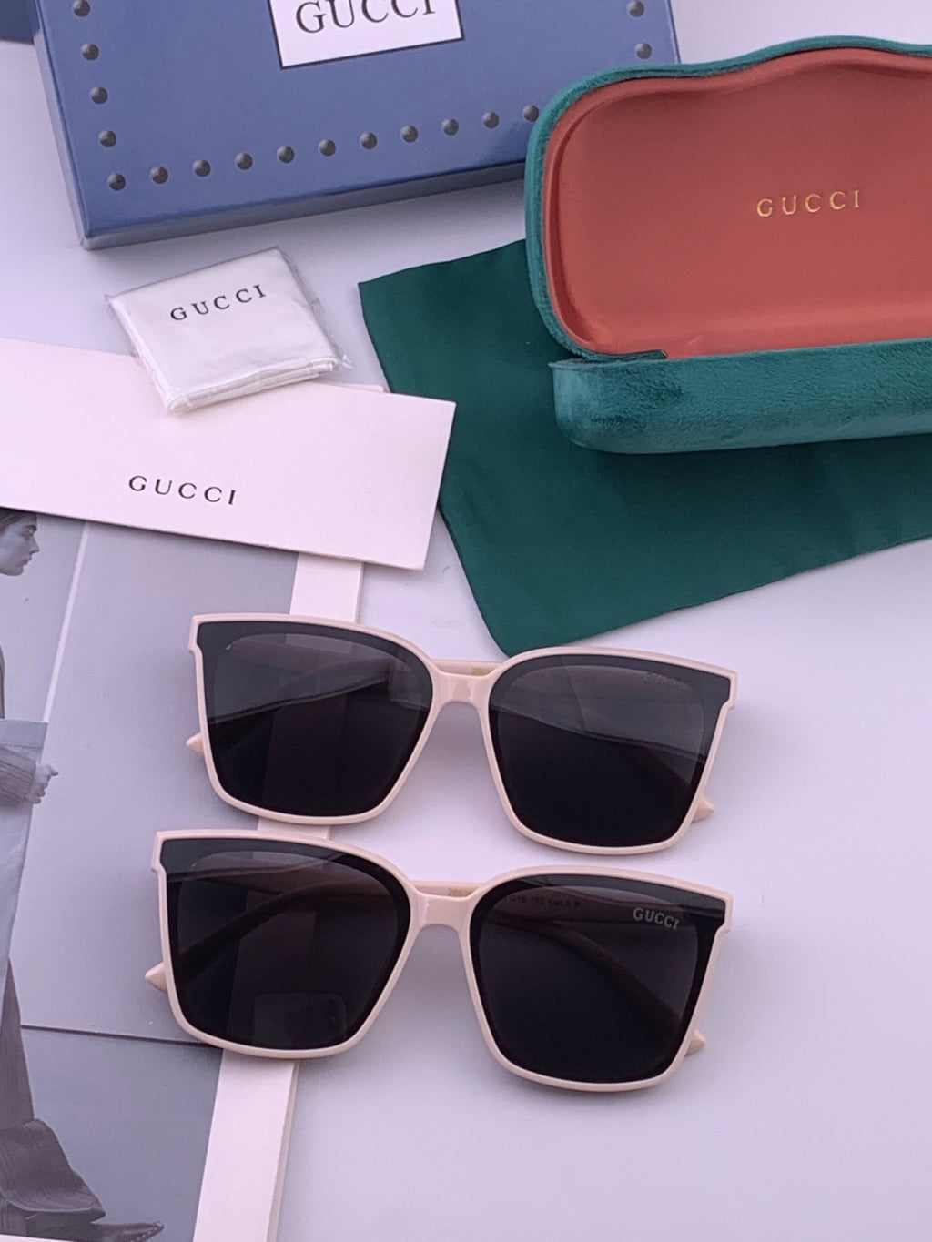 Gucci G02803 Polarized Square Red Lens Sunglasses for Women - 382094 - detail image 7