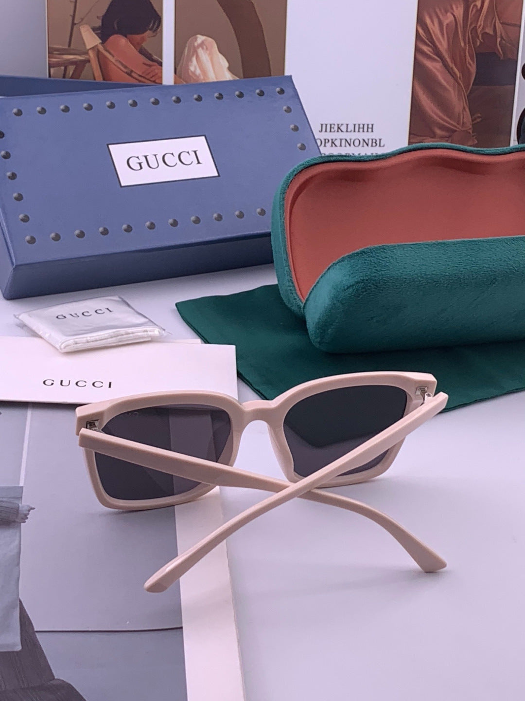 Gucci G02803 Polarized Square Red Lens Sunglasses for Women - 382094 - detail image 6