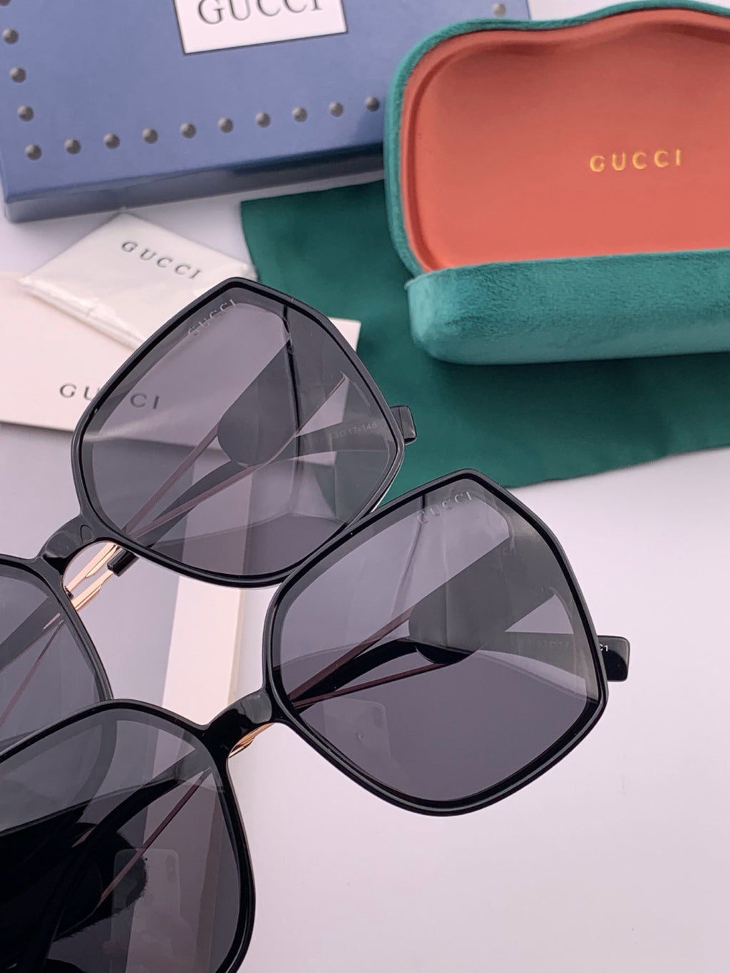 Gucci G9356 Polarized Round Gold Lens Sunglasses for Women - 382098 - detail image 4