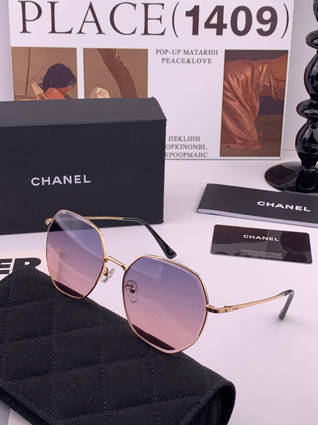 Chanel CH8201 Polarized Rimless Brown Lens Sunglasses for Men & Women - 382202
