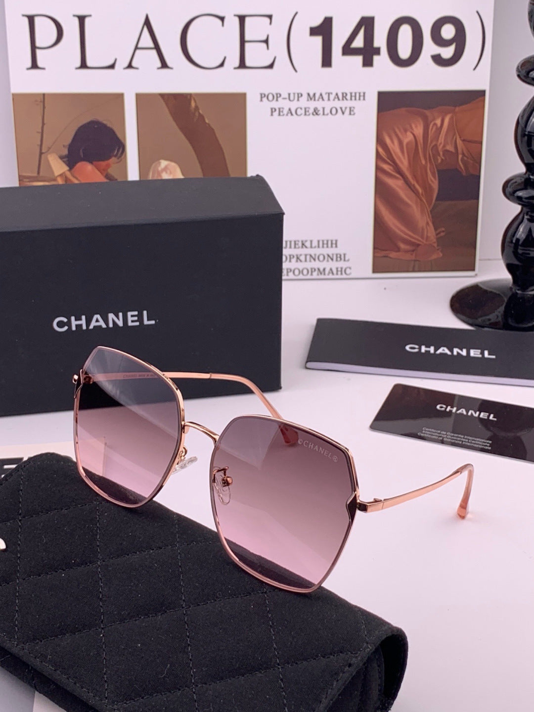 Chanel CH2029 Polarized Rimless Brown Lens Sunglasses for Men & Women - 382203