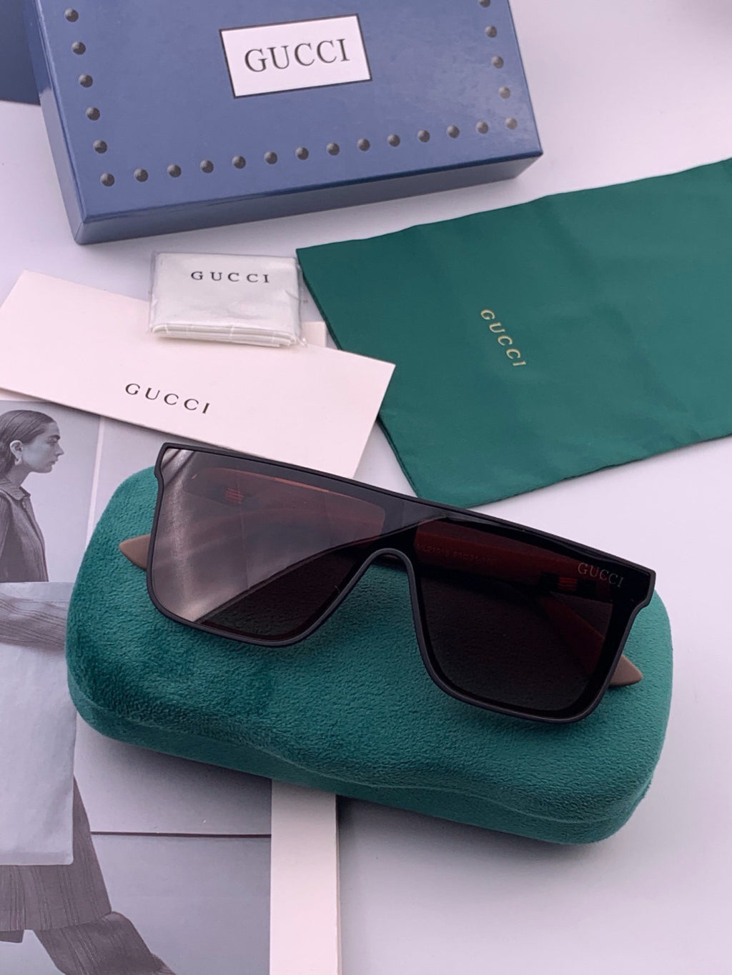 Gucci G62101 Aviator Gold Lens Sunglasses for Men & Women - detail image 7