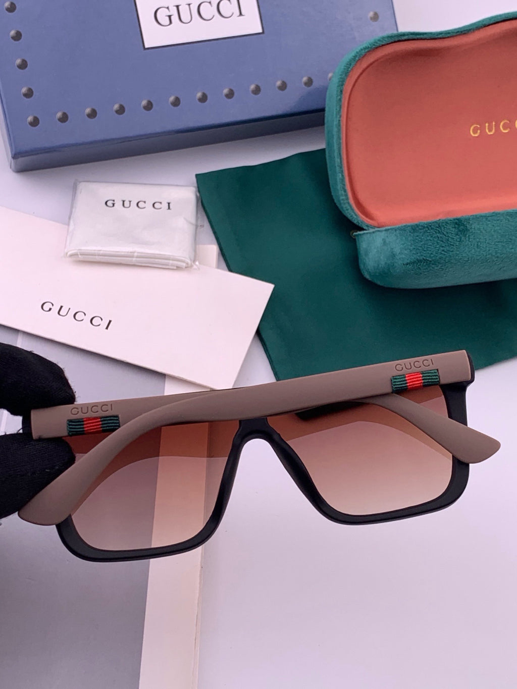 Gucci G62101 Aviator Gold Lens Sunglasses for Men & Women - detail image 4