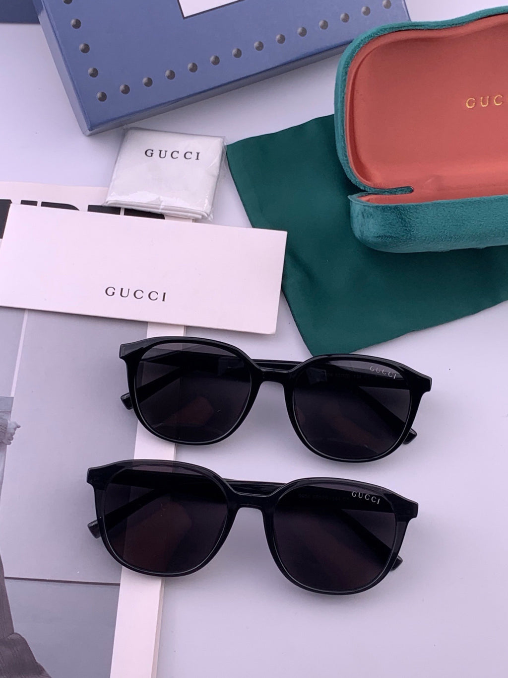 Gucci G4990 Polarized Square Orange Lens Sunglasses for Women - 382074 - detail image 6
