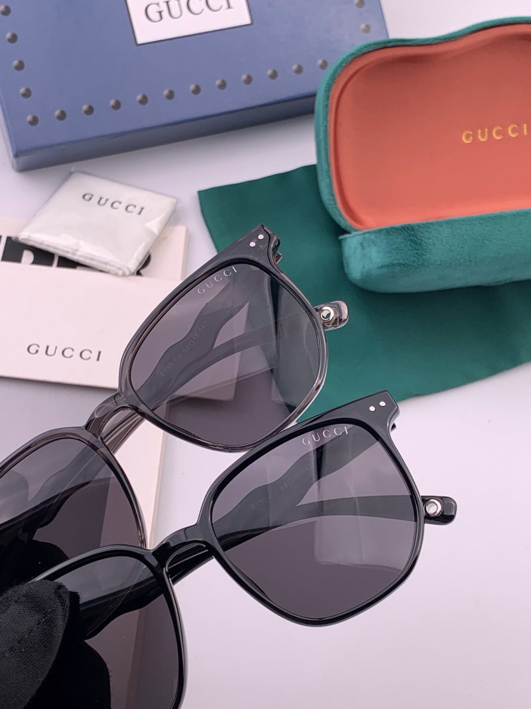 Gucci G0613 Polarized Square Black Lens Sunglasses for Women - 382075 - detail image 5