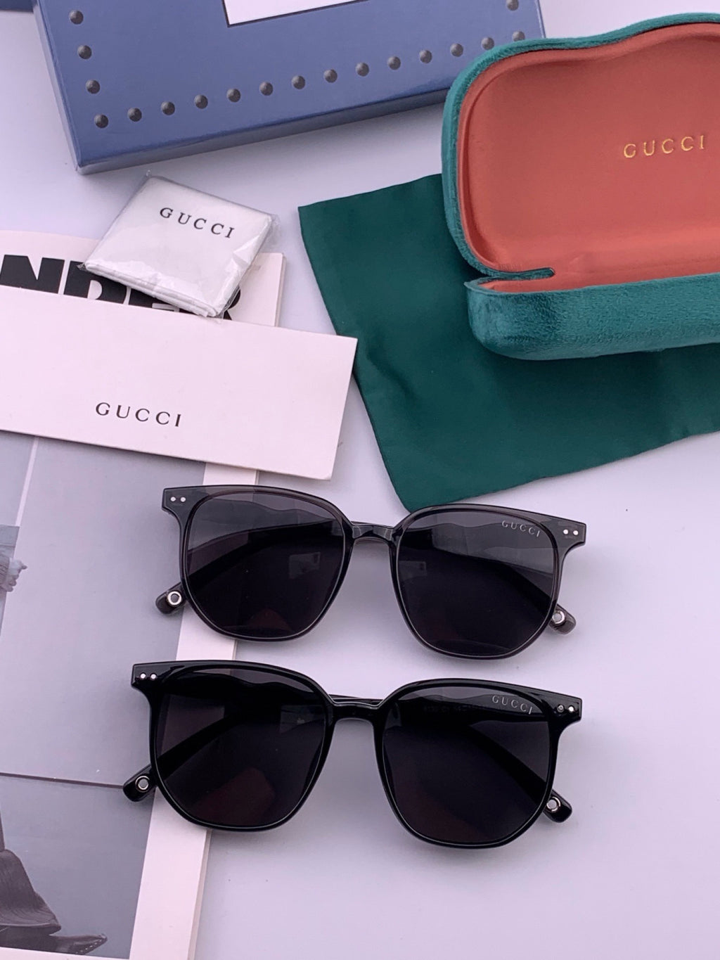 Gucci G0613 Polarized Square Black Lens Sunglasses for Women - 382075 - detail image 7