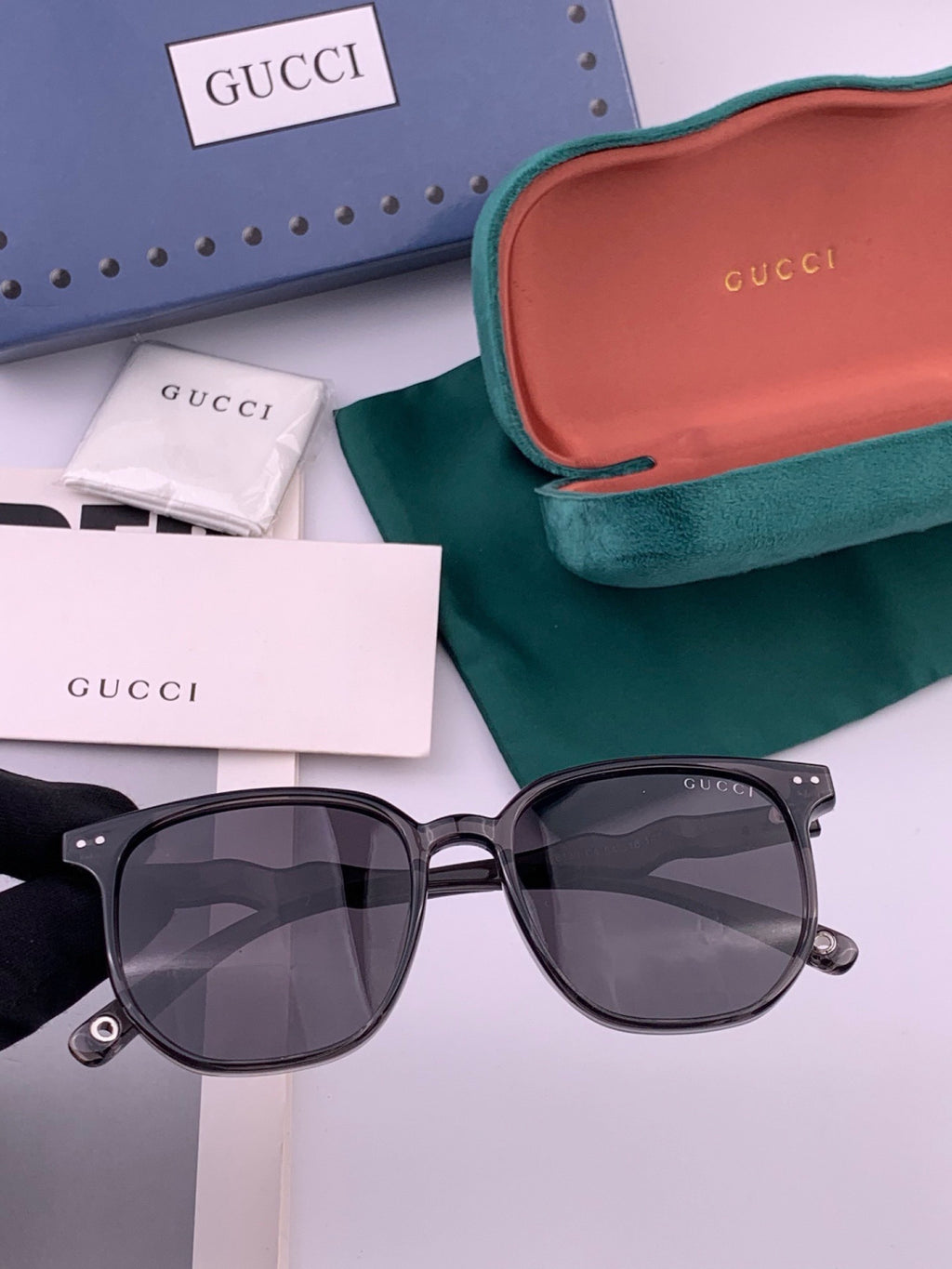 Gucci G0613 Polarized Square Black Lens Sunglasses for Women - 382075
