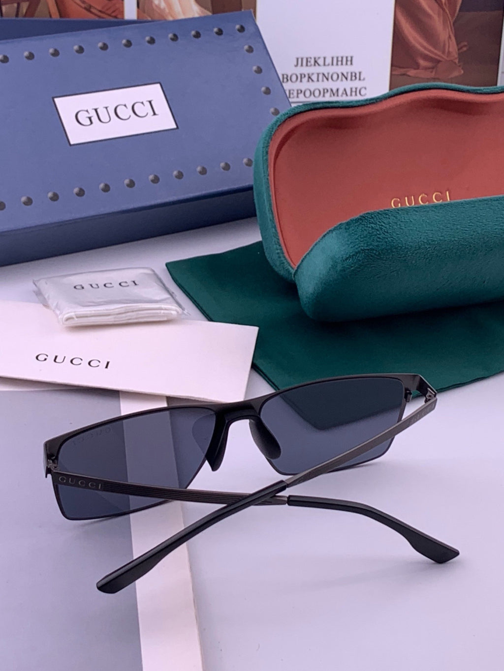Gucci G6225 Polarized Aviator Gold Lens Sunglasses for Men - 382076 - detail image 5