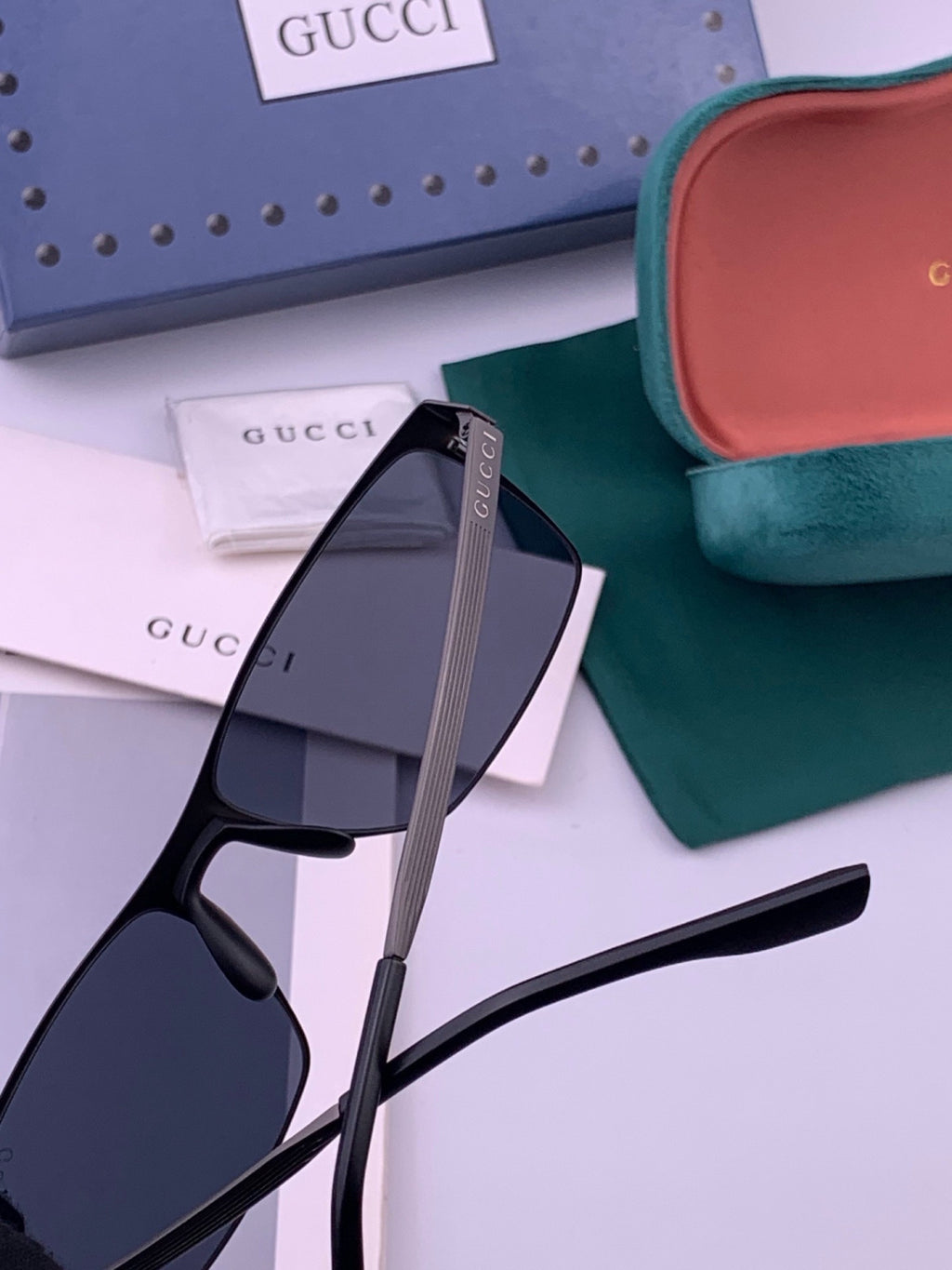 Gucci G6225 Polarized Aviator Gold Lens Sunglasses for Men - 382076 - detail image 4