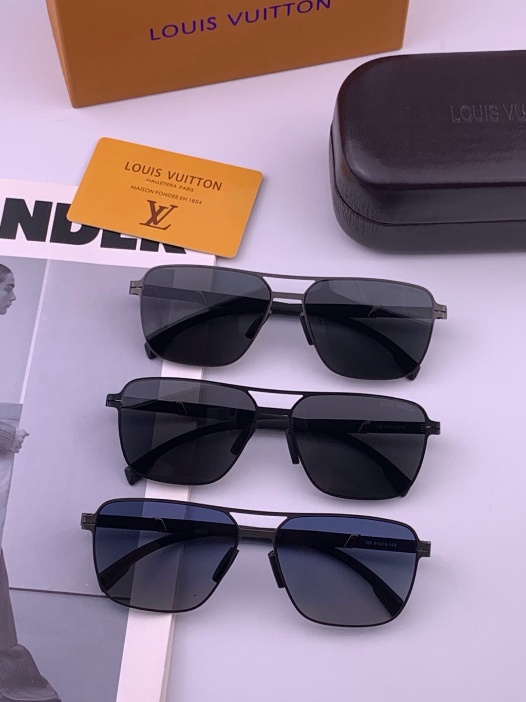 Louis Vuitton L816 Fashion Gold Lens Sunglasses for Men & Women - 381933 - detail image 7