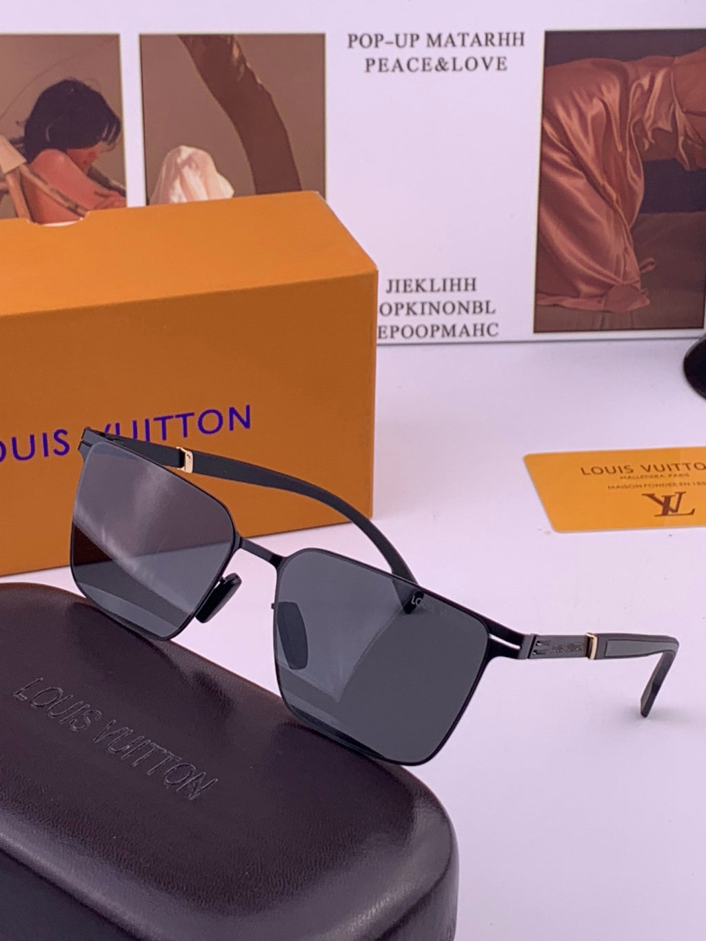 Louis Vuitton L516 Fashion Gold Lens Sunglasses for Men & Women - 381936 - detail image 2