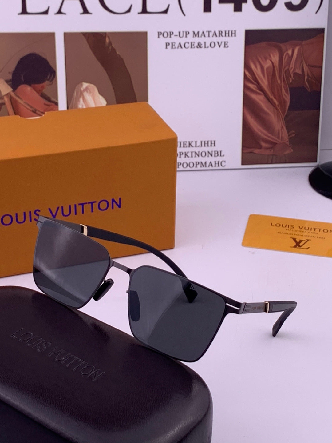 Louis Vuitton L516 Fashion Gold Lens Sunglasses for Men & Women - 381938 - detail image 2