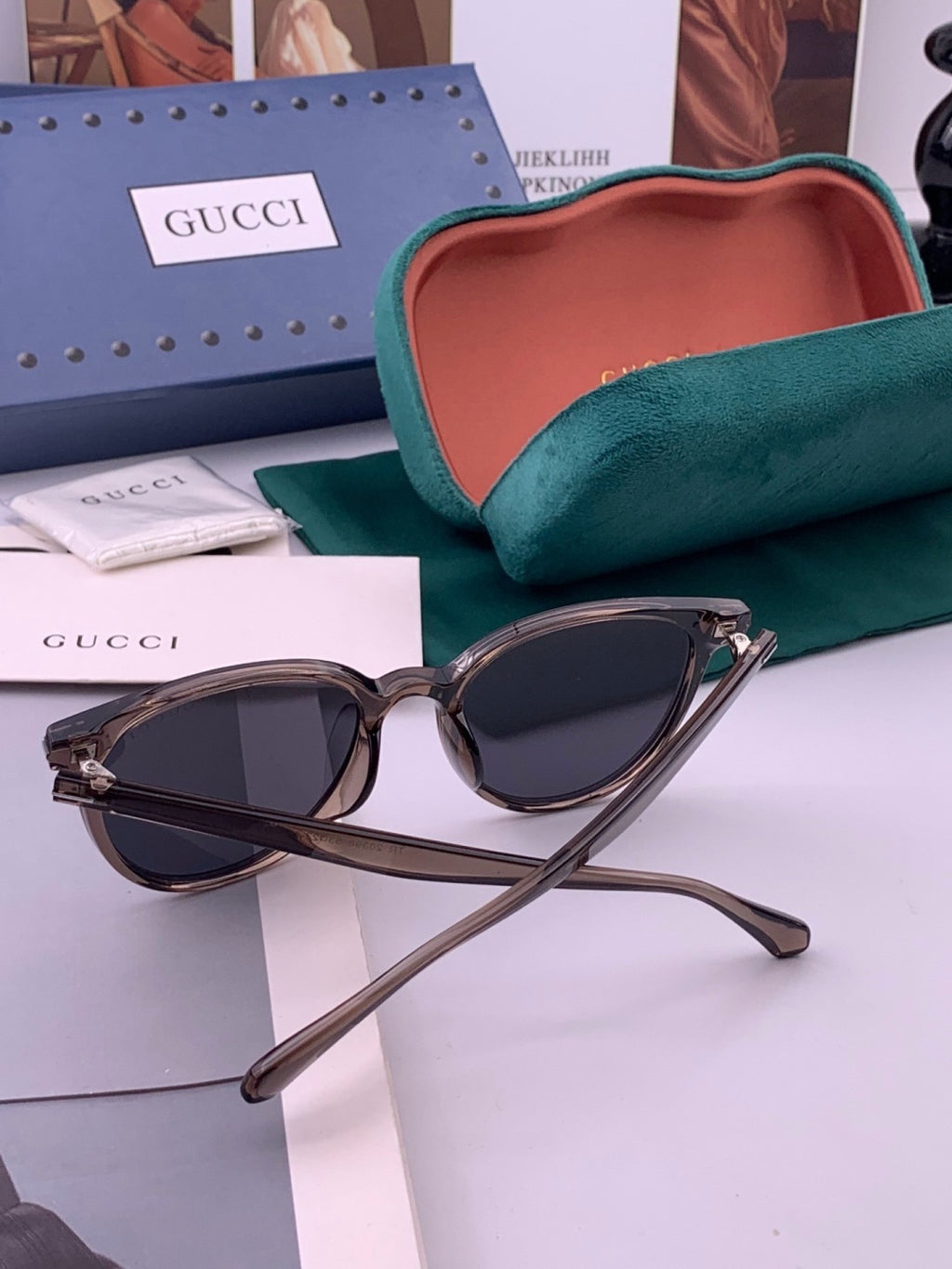 Gucci G12039 Polarized Fashion Gold Lens Sunglasses for Women - 382048 - detail image 4
