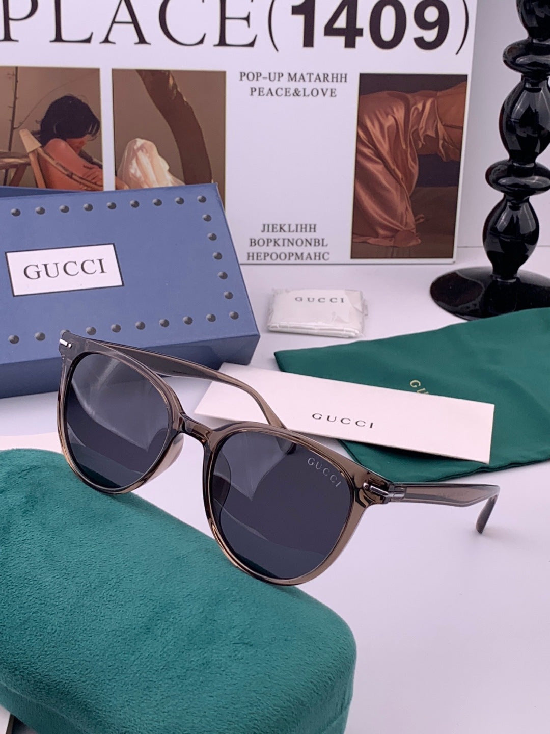 Gucci G12039 Polarized Fashion Gold Lens Sunglasses for Women - 382048 - detail image 2