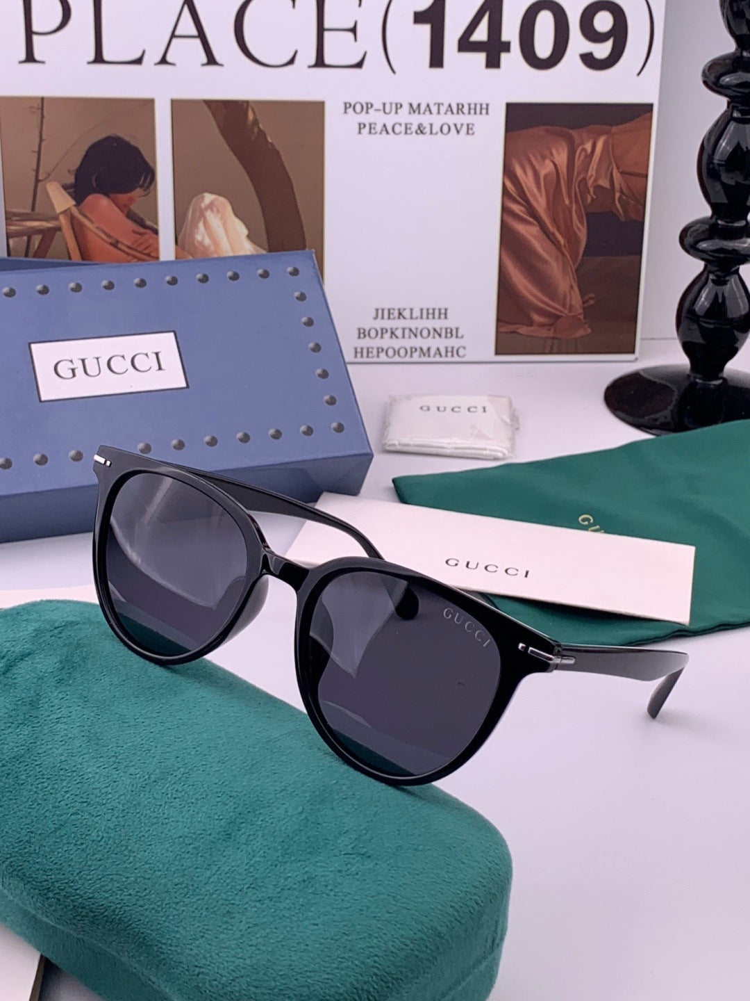 Gucci G12039 Polarized Fashion Gold Lens Sunglasses for Women - 382048