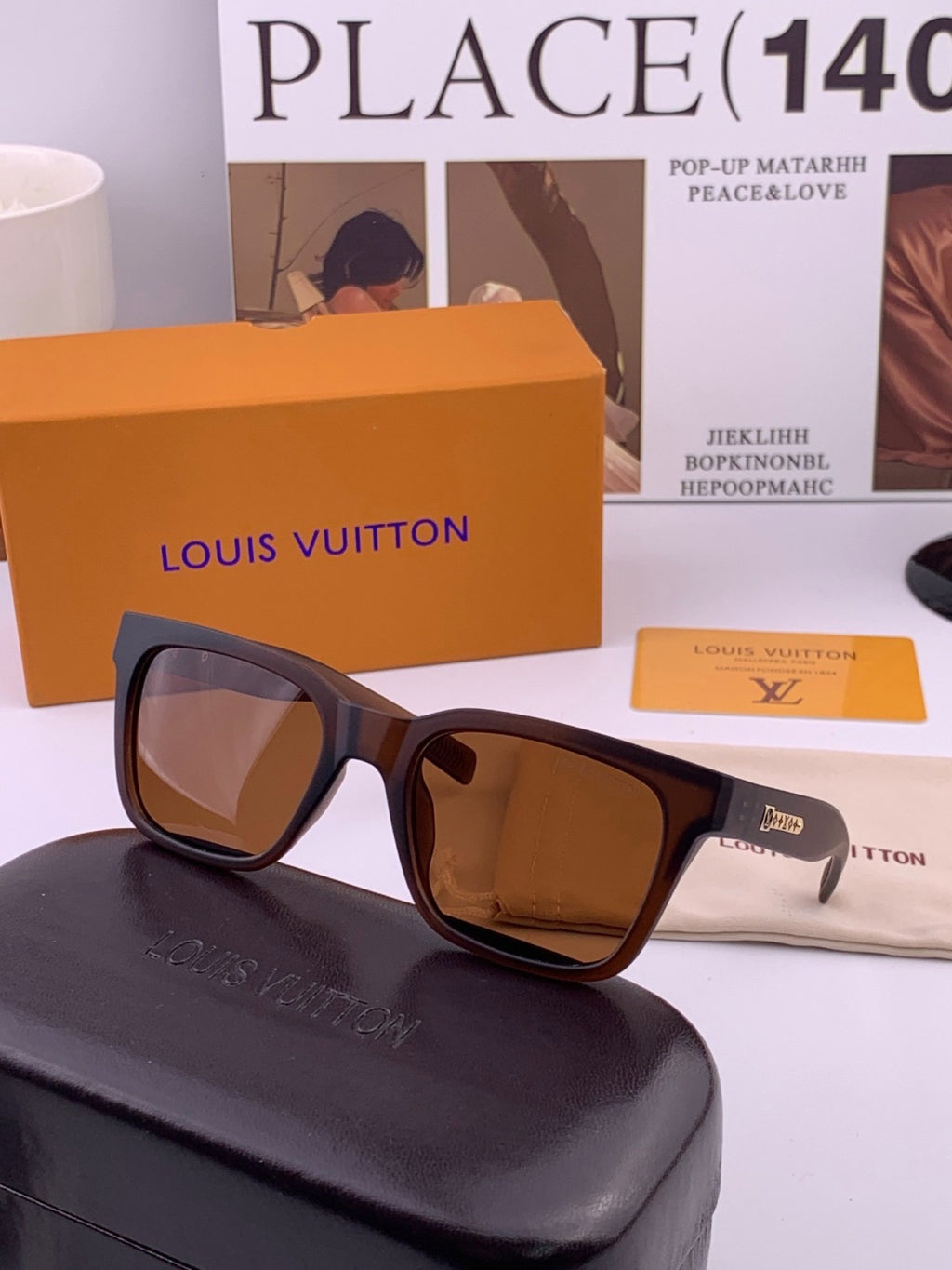 Louis Vuitton Fashion Black Lens Sunglasses for Men & Women - 381847 - detail image 3
