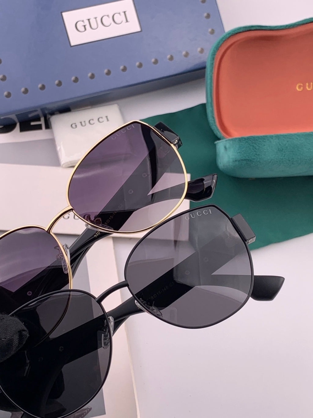 Gucci G1379 Metal Square Gold Lens Sunglasses for Men & Women - 382027 - detail image 5