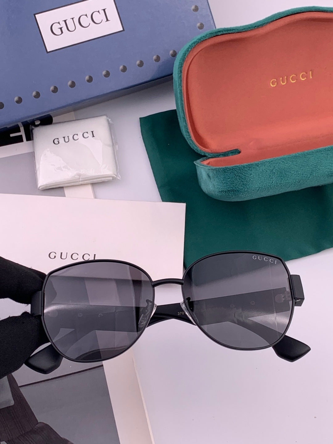 Gucci G1379 Metal Square Gold Lens Sunglasses for Men & Women - 382028