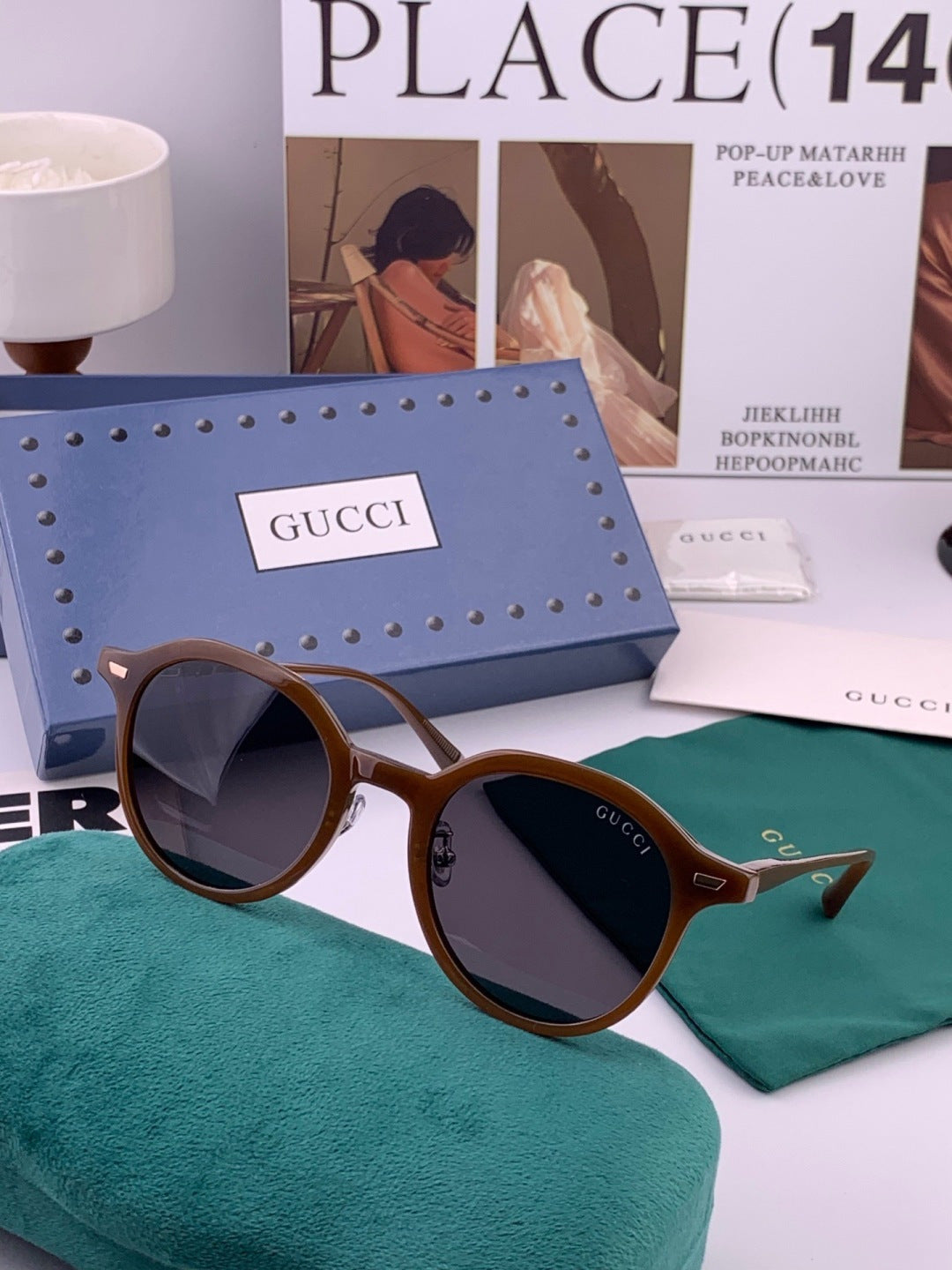 Gucci G7991 Polarized Fashion Gold Lens Sunglasses for Women - 382032 - detail image 4