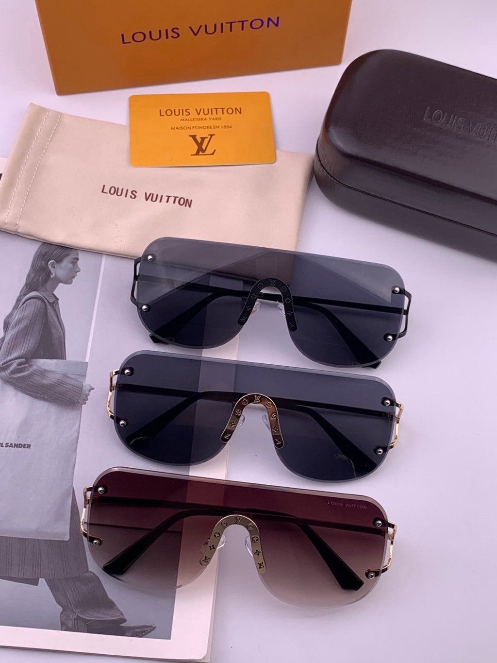 Louis Vuitton L61759 Aviator Gold Lens Sunglasses for Men & Women - 381838 - detail image 7