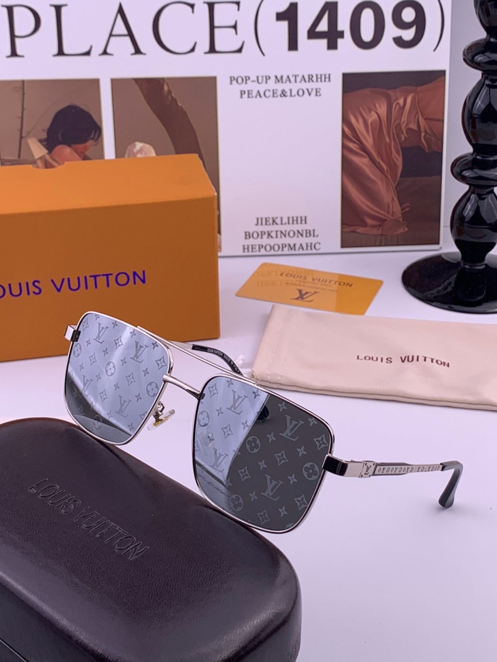 Louis Vuitton L3905 Aviator Gray Lens Sunglasses for Men & Women - 381839 - detail image 4