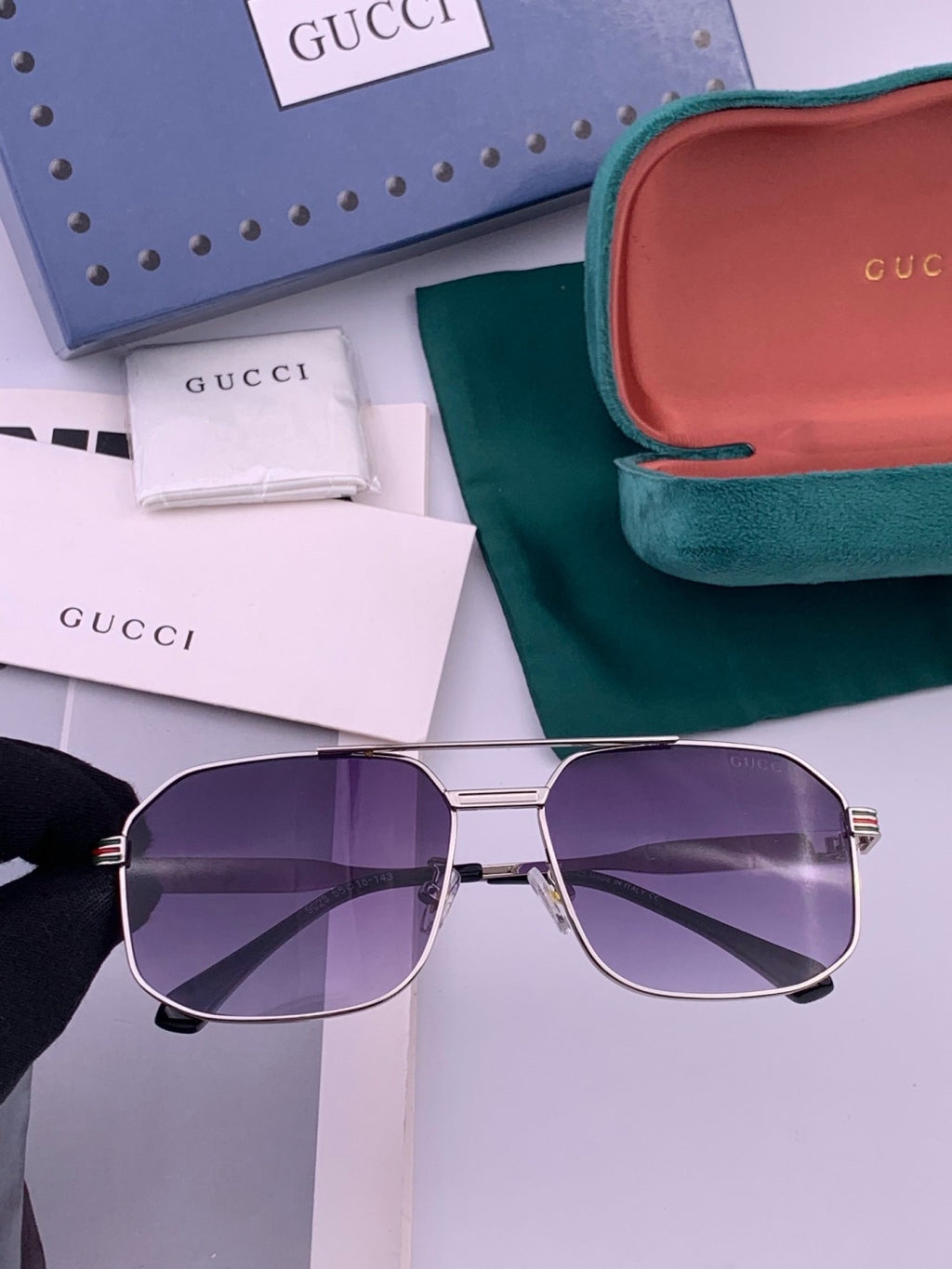 Gucci G8902 Aviator Gold Lens Sunglasses for Men & Women - 382033 - detail image 3