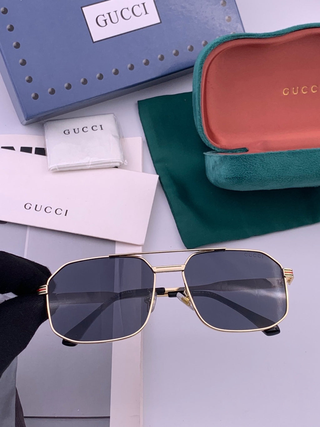 Gucci G8902 Aviator Gold Lens Sunglasses for Men & Women - 382033 - detail image 2