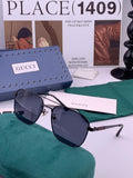 Gucci G1903 Aviator Black Lens Sunglasses for Men & Women - 382034