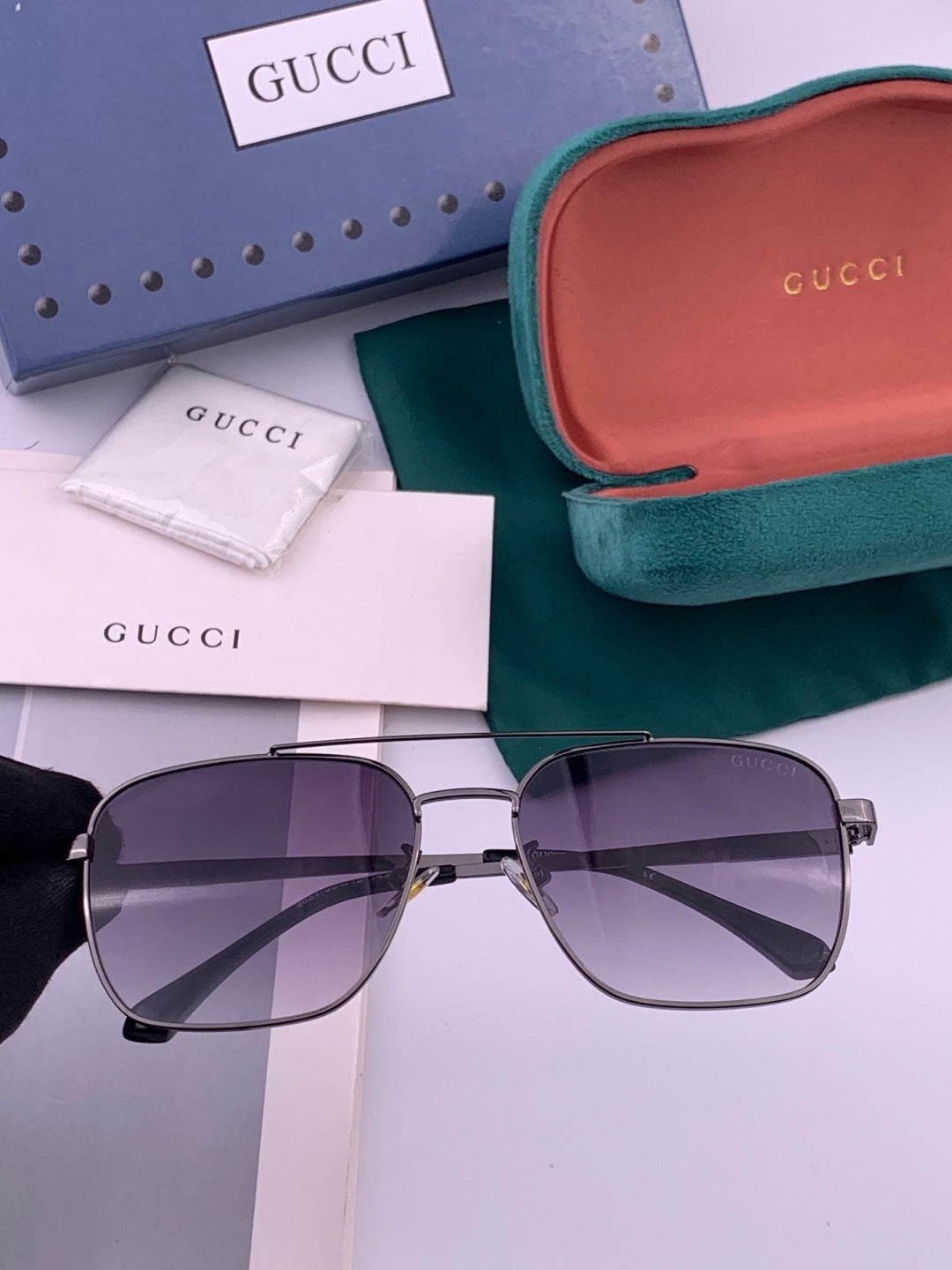 Gucci G1903 Aviator Black Lens Sunglasses for Men & Women - 382035 - detail image 3
