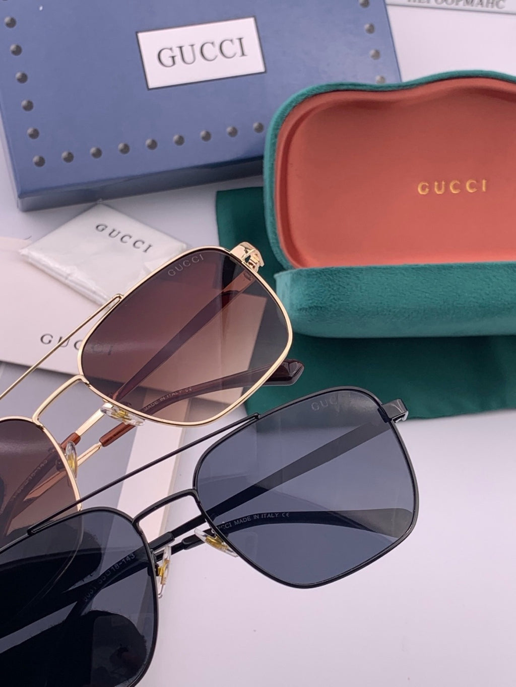 Gucci G1903 Aviator Black Lens Sunglasses for Men & Women - 382035 - detail image 5