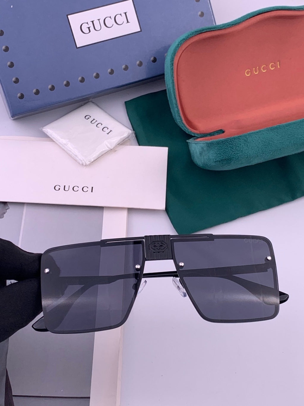Gucci G71759 Aviator Red Lens Sunglasses for Men & Women - detail image 2