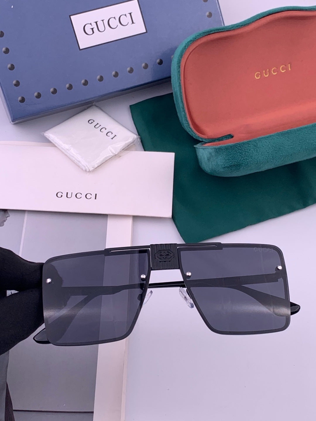 Gucci G71759 Aviator Red Lens Sunglasses for Men & Women - detail image 2