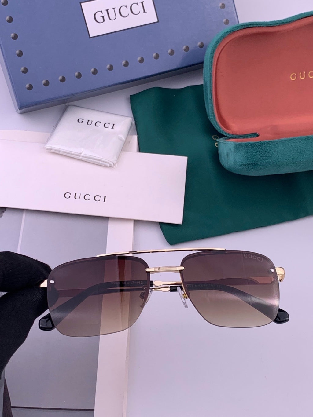 Gucci G8903 Aviator Pink Lens Sunglasses for Men & Women - 382037