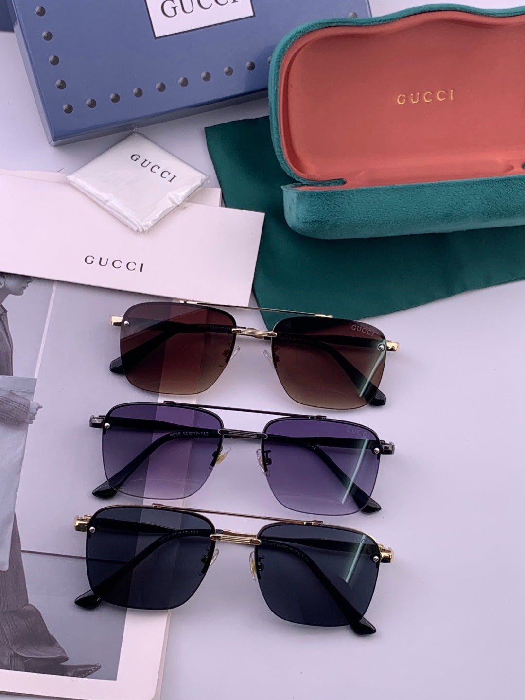 Gucci G8903 Aviator Pink Lens Sunglasses for Men & Women - 382037 - detail image 7