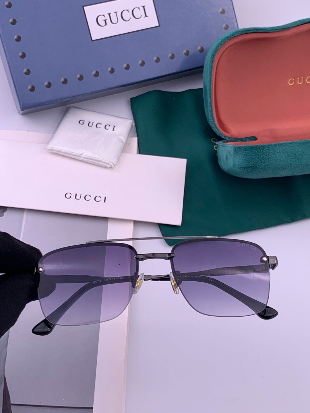Gucci G8903 Aviator Pink Lens Sunglasses for Men & Women - 382037 - detail image 3