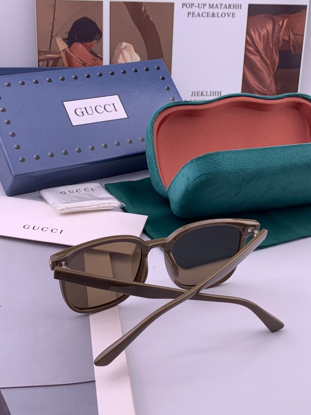 Gucci G62040 Polarized Square Black Lens Sunglasses for Men & Women - 382002 - detail image 4