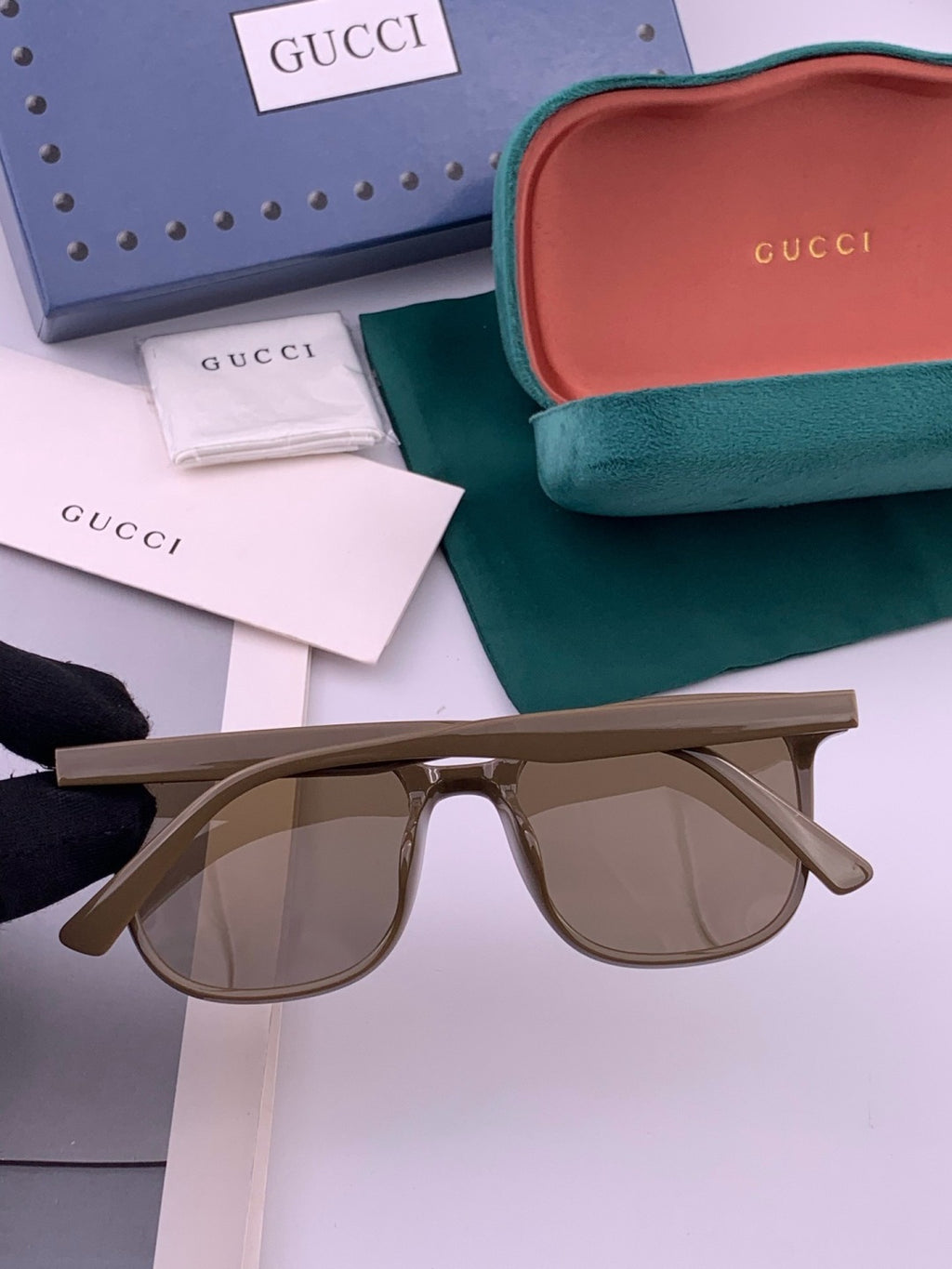 Gucci G62040 Polarized Square Black Lens Sunglasses for Men & Women - 382002 - detail image 5