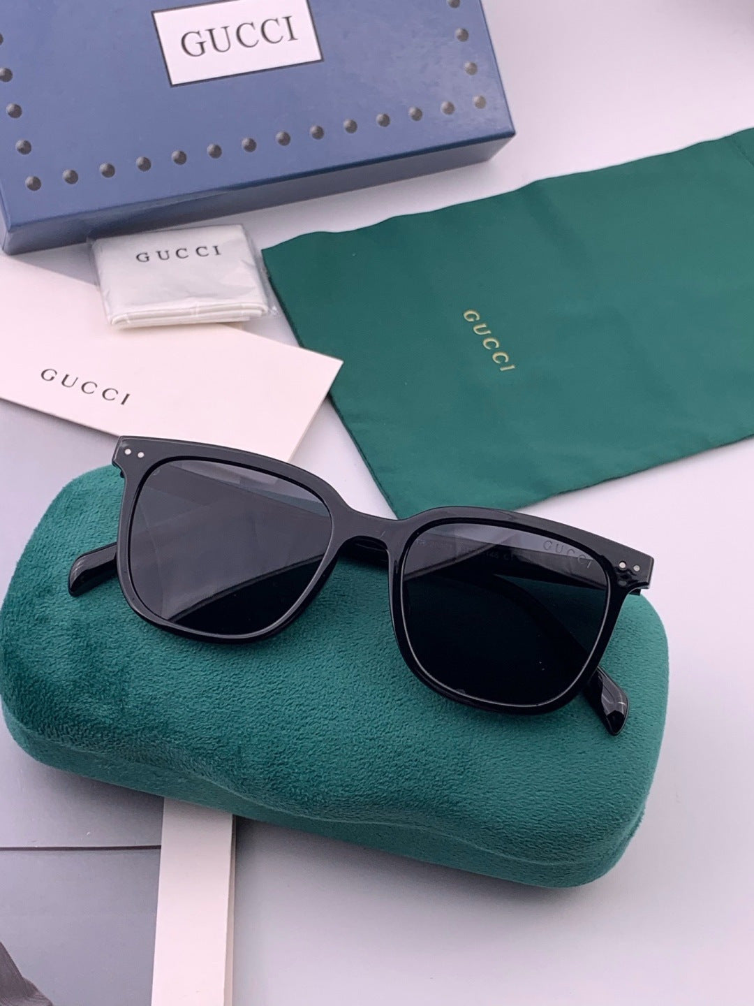Gucci G12040 Polarized Square Black Lens Sunglasses for Men & Women - 382003 - detail image 6