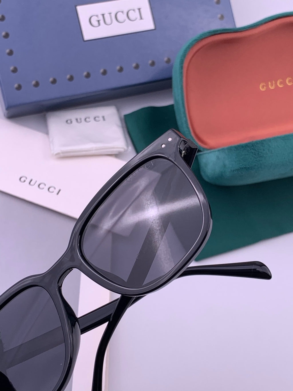 Gucci G12040 Polarized Square Black Lens Sunglasses for Men & Women - 382003 - detail image 2