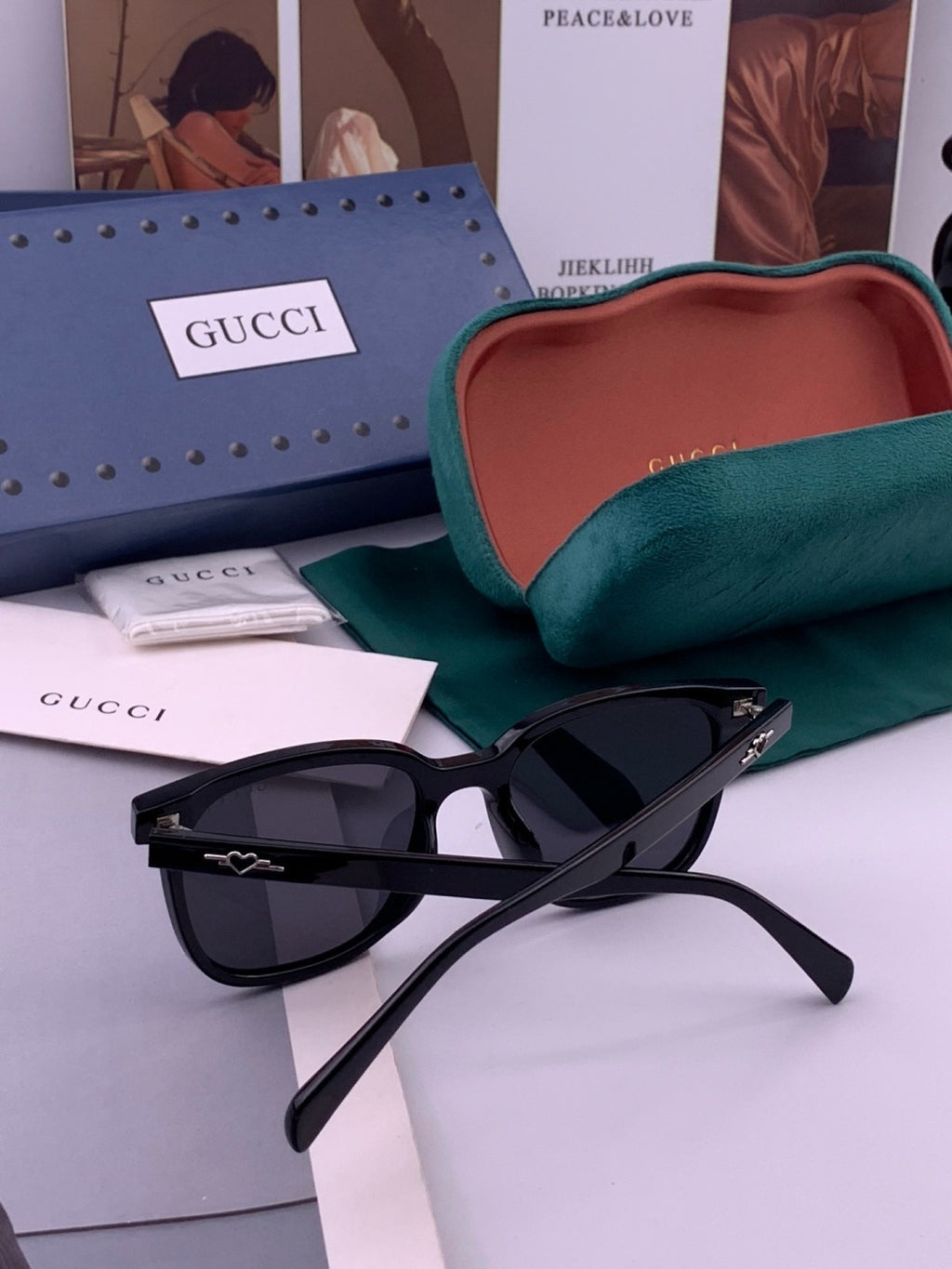 Gucci G12040 Polarized Square Black Lens Sunglasses for Men & Women - 382003 - detail image 3