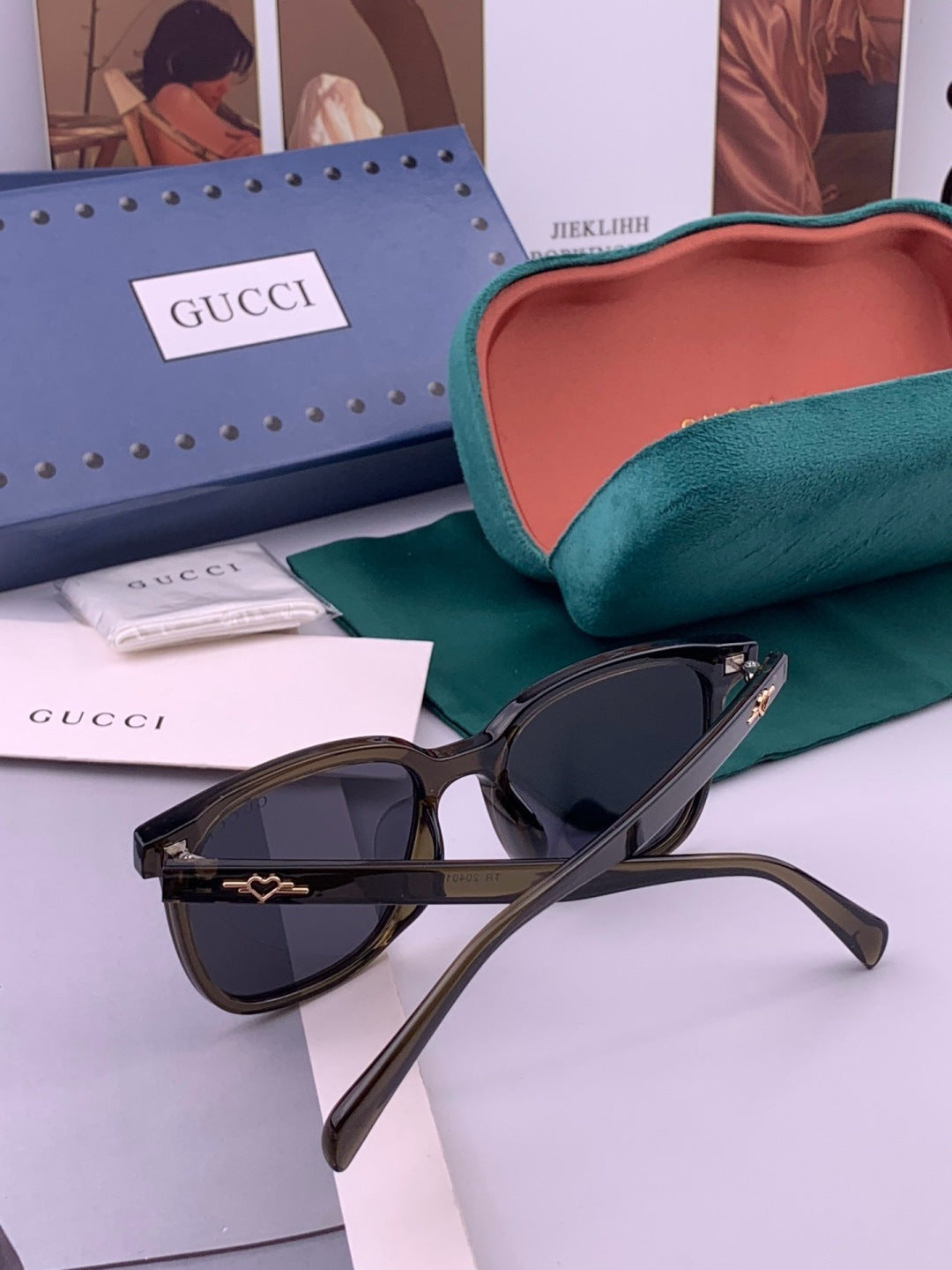 Gucci G12040 Polarized Square Black Lens Sunglasses for Men & Women - 382004 - detail image 3